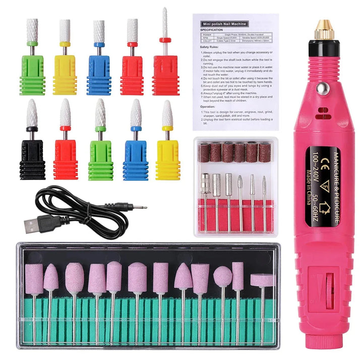 ELECTRIC DRILL FOR MANICURE AND ACCESSORIES